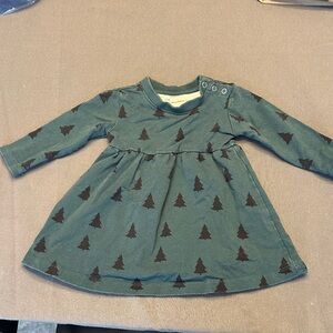 Hanna Andersson Christmas Tree Green Kids Dress